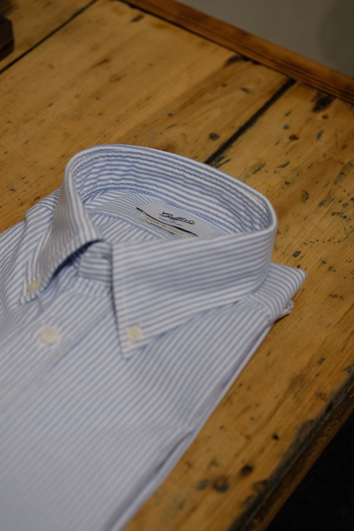 Gaffi & Co. Camicia Oxford Riga Blu