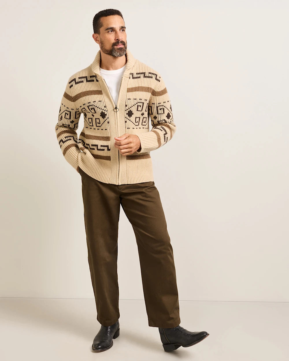 Pendleton The Original Westerley Sweater Tan/Brown