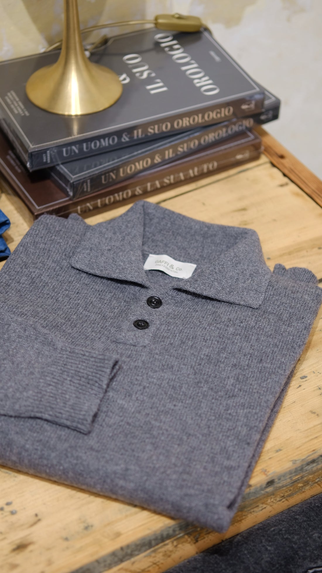 Gaffi & Co. Polo 2 Bottoni Grigio 0012