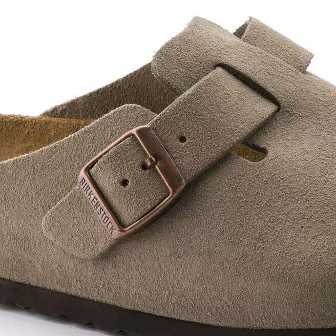 Birkenstock Boston SFB Taupe Suede Leather