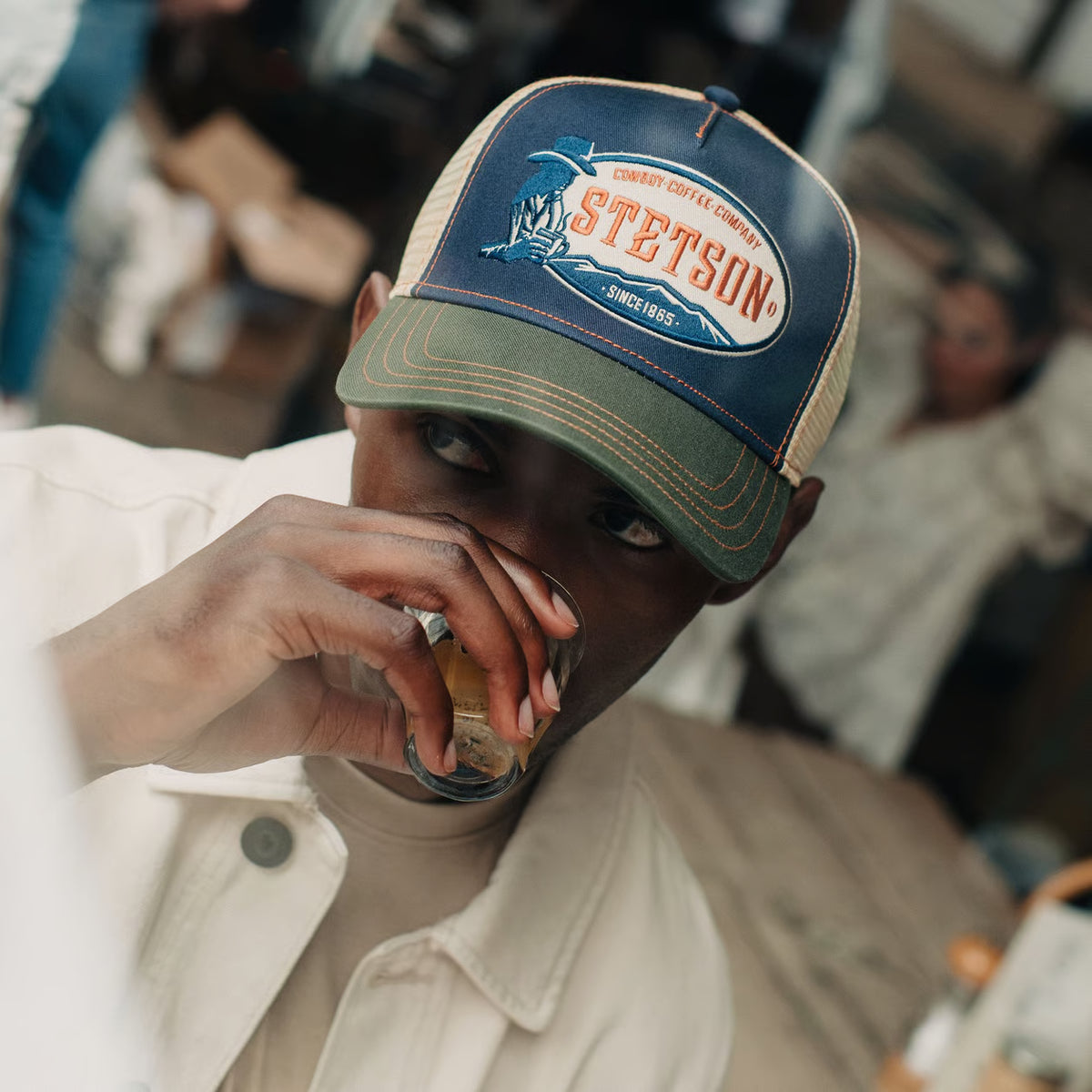 Stetson Trucker Cap Cowboy Coffee
