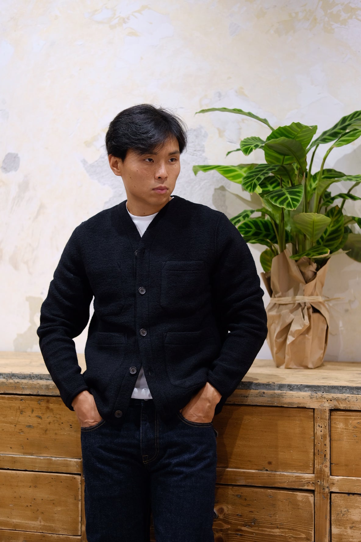 Universal Works Cardigan Black