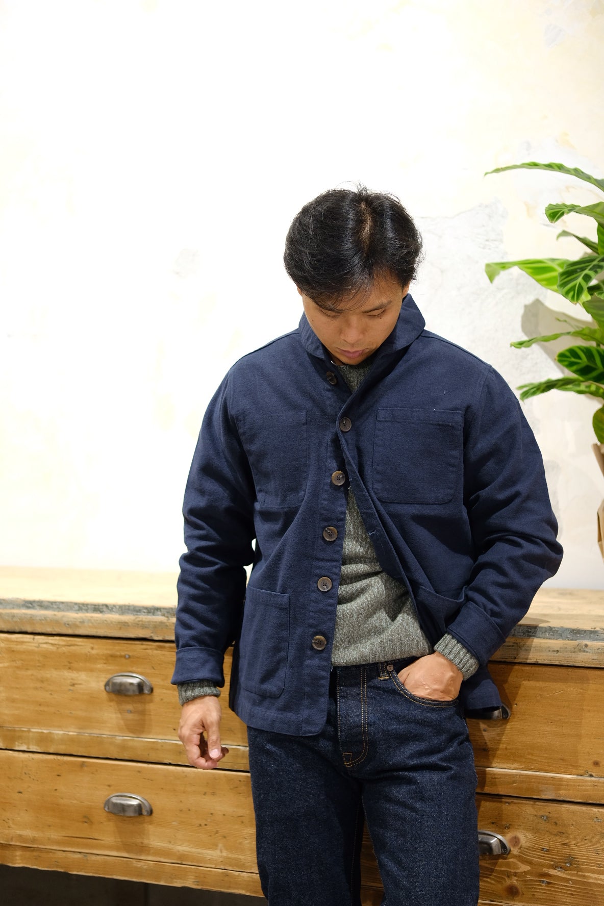 Gaffi & Co. Work Jacket Moleskine Blu