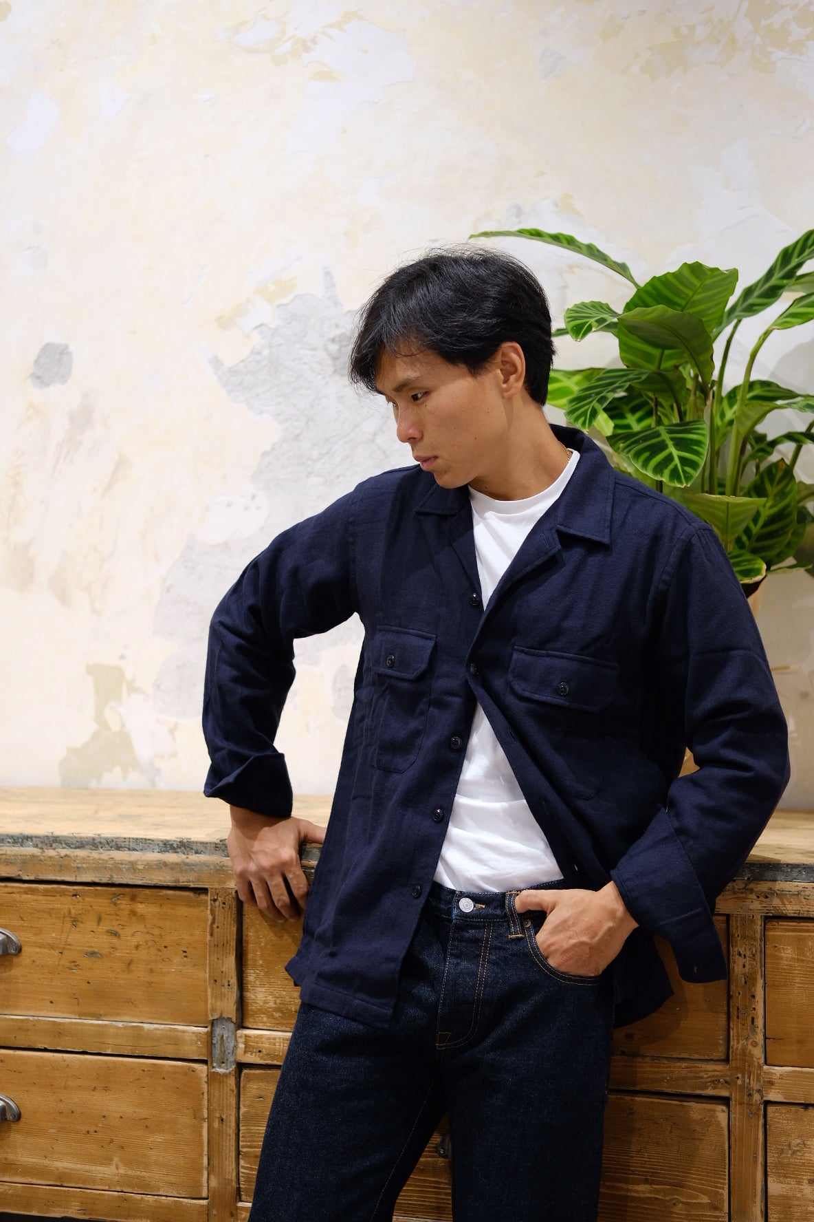 Universal Works Utility Shirt Navy