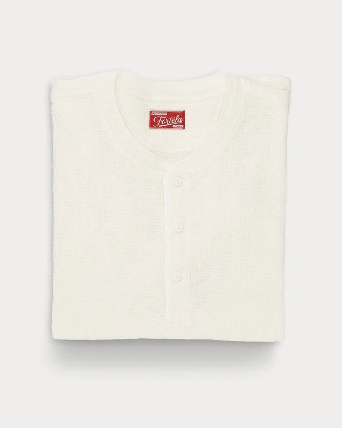 Fortela Amish Maglia Waffle Serafino White