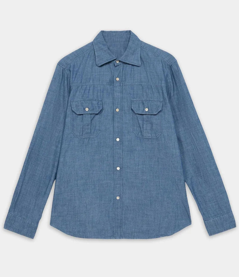 Fortela Amleto Camicia Chambray Indigo Rinse