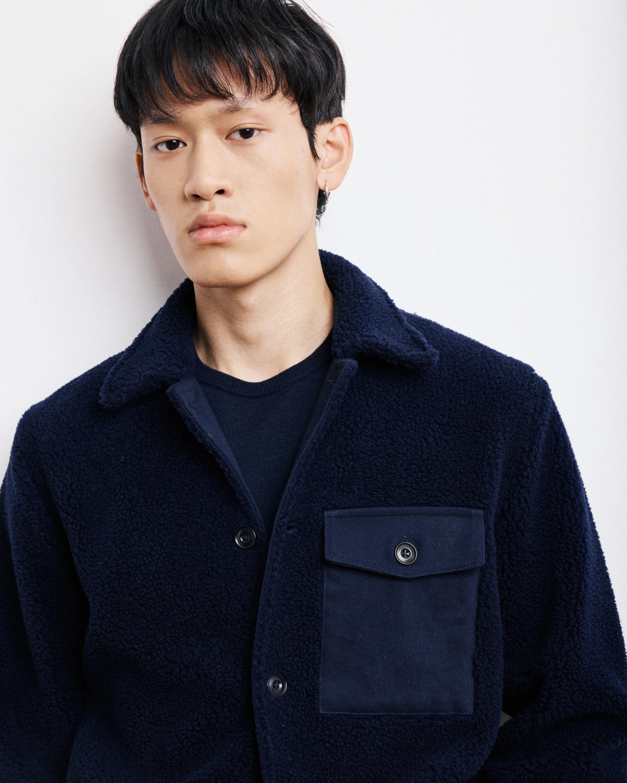 Hartford Utility Sherpa Jacket Navy