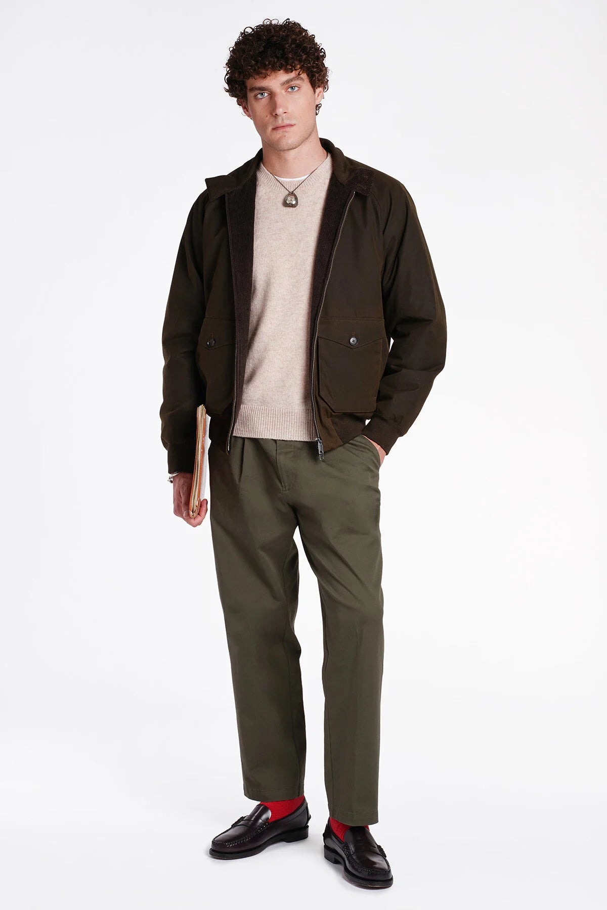 Baracuta Waxed G9 Pocket Deep Moss