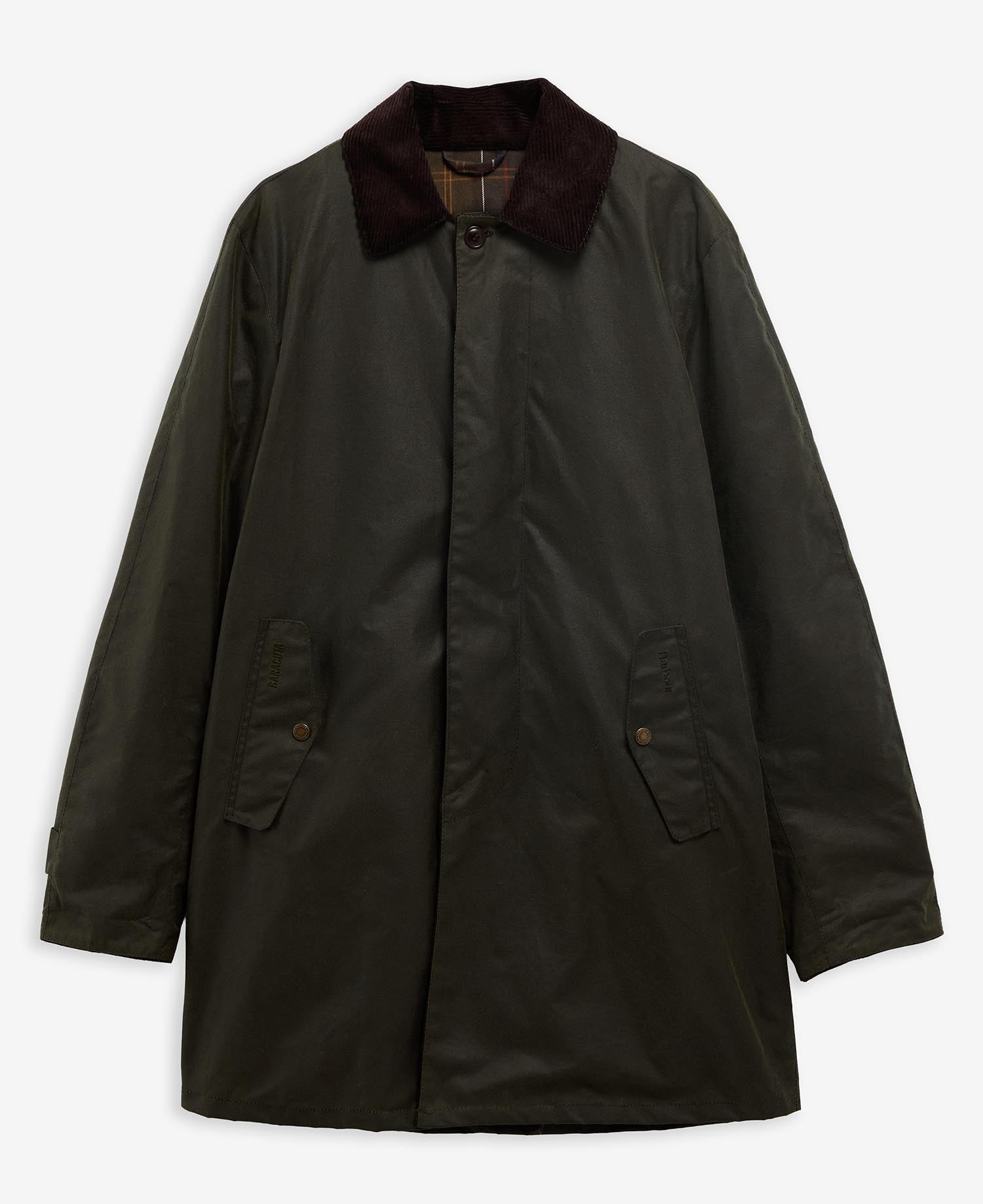 Barbour x Baracuta Wax Trench Coat Olive