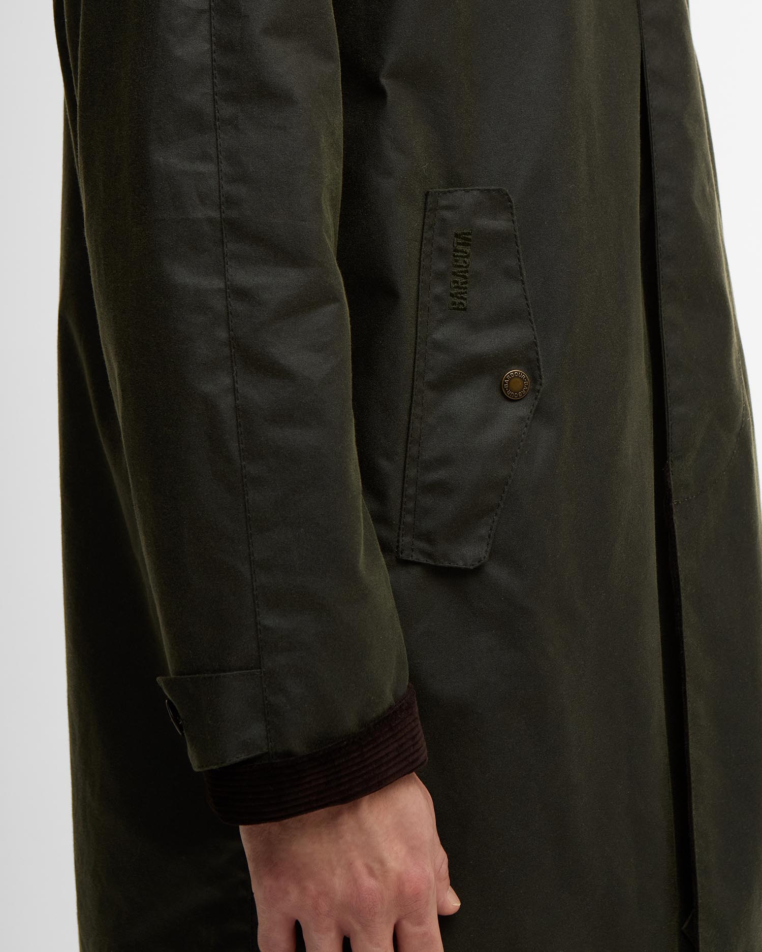 Barbour x Baracuta Wax Trench Coat Olive