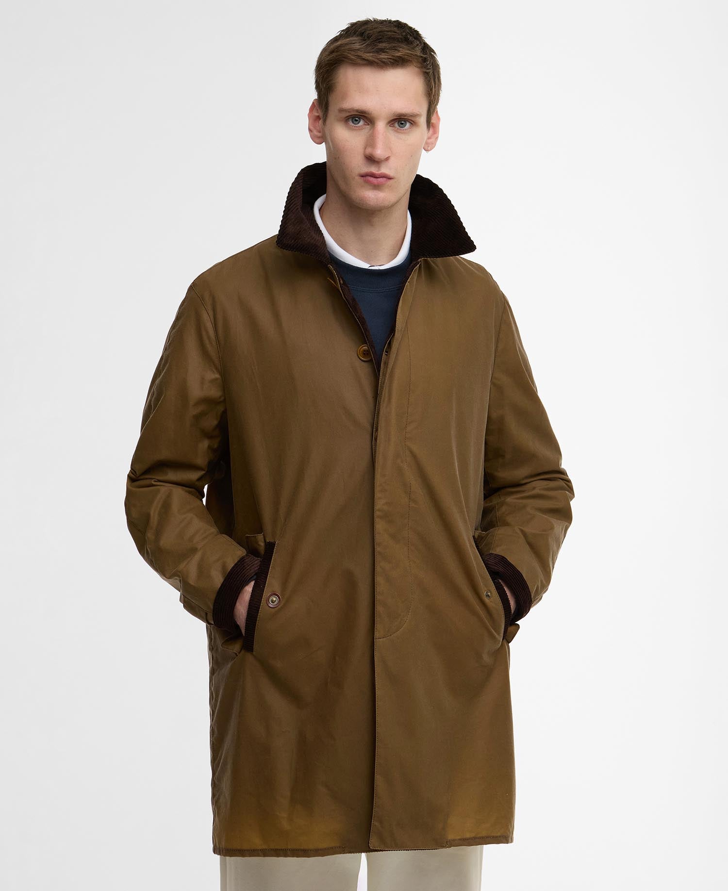 Barbour x Baracuta Wax Trench Coat Tan