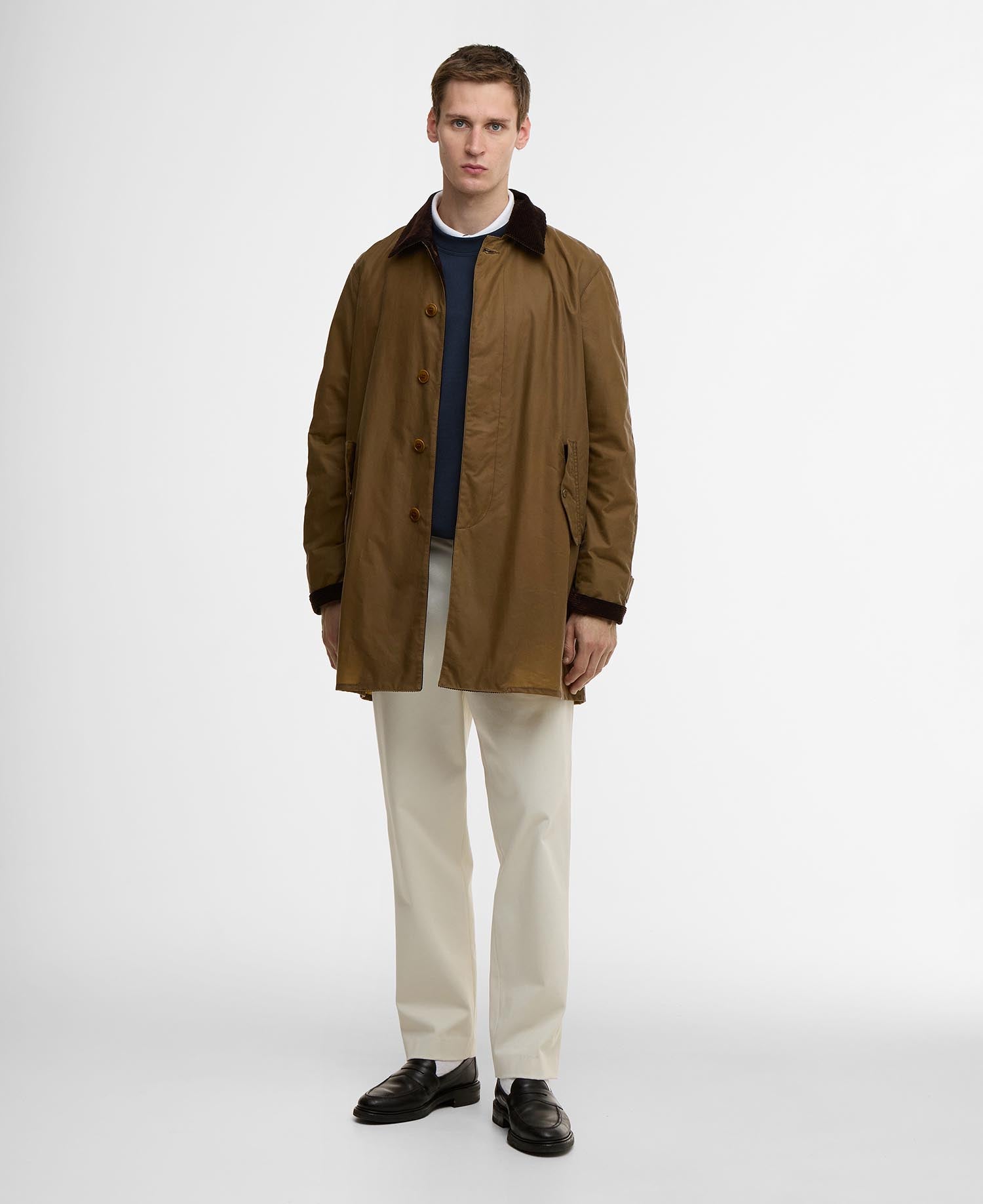 Barbour x Baracuta Wax Trench Coat Tan