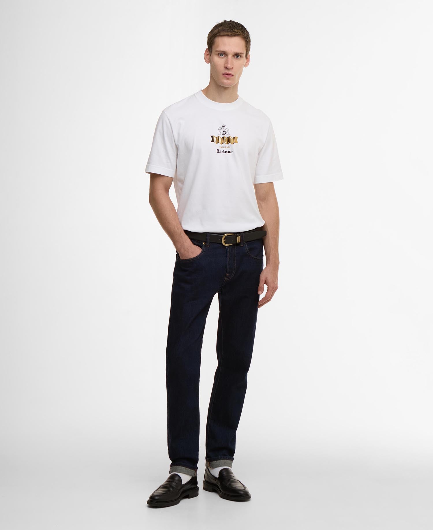 Barbour x Baracuta Vynil Tee White