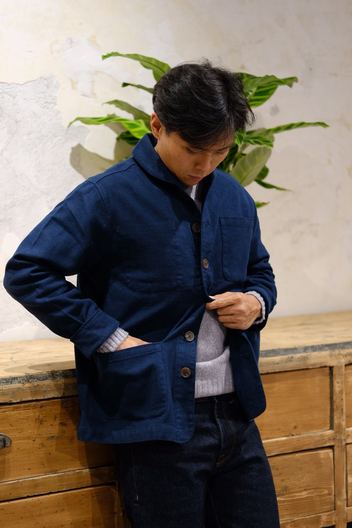 Gaffi & Co. Work Jacket Moleskine Indigo