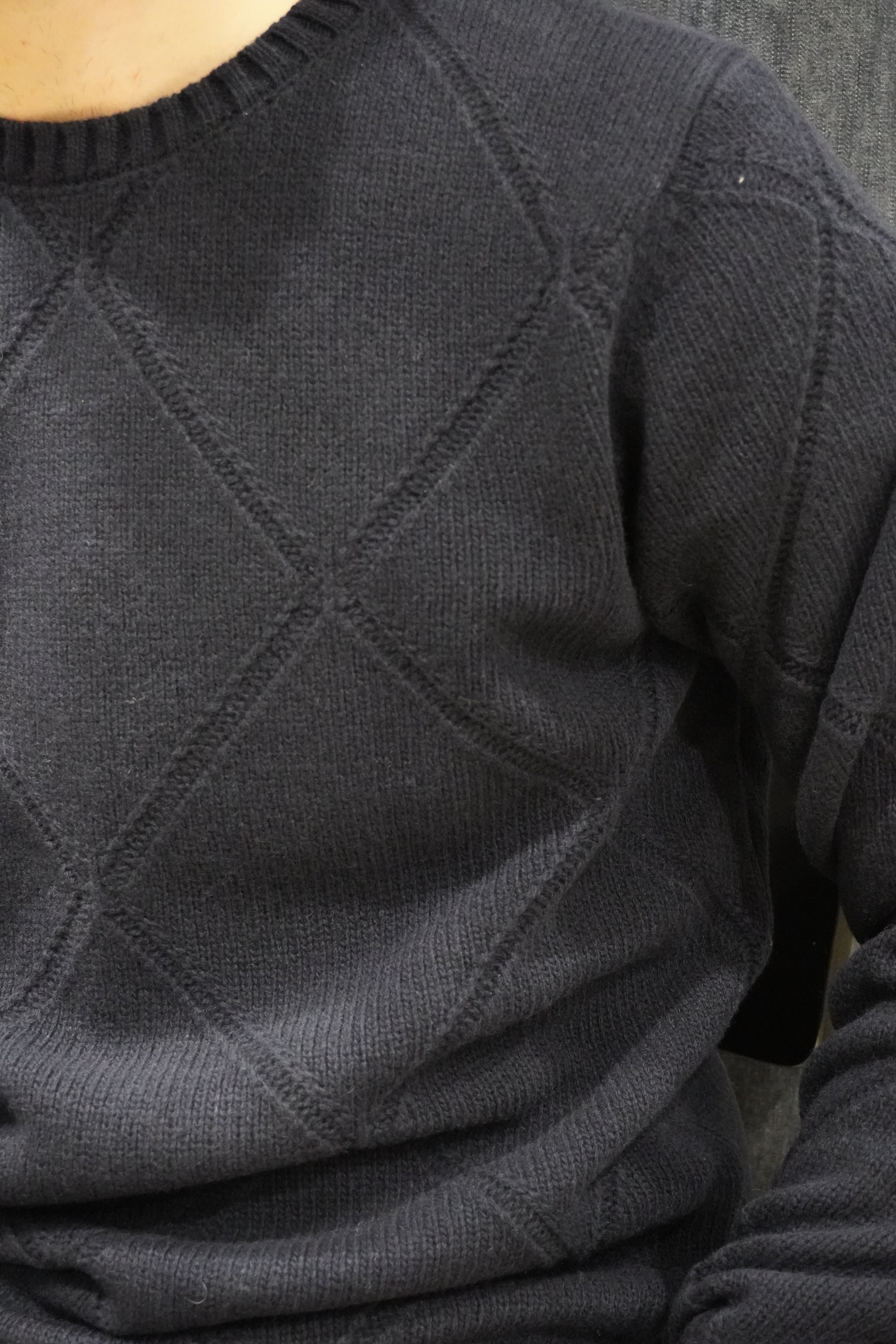 Jeordie's Maglia Girocollo Rombo Blu