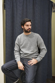 Jeordie's Maglia Girocollo Rombo Grigio