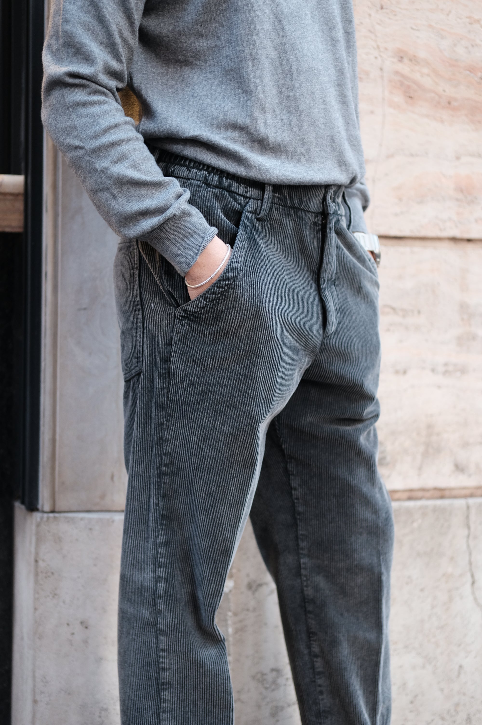 Be Able Pantalone Velluto Dylan Liquirizia