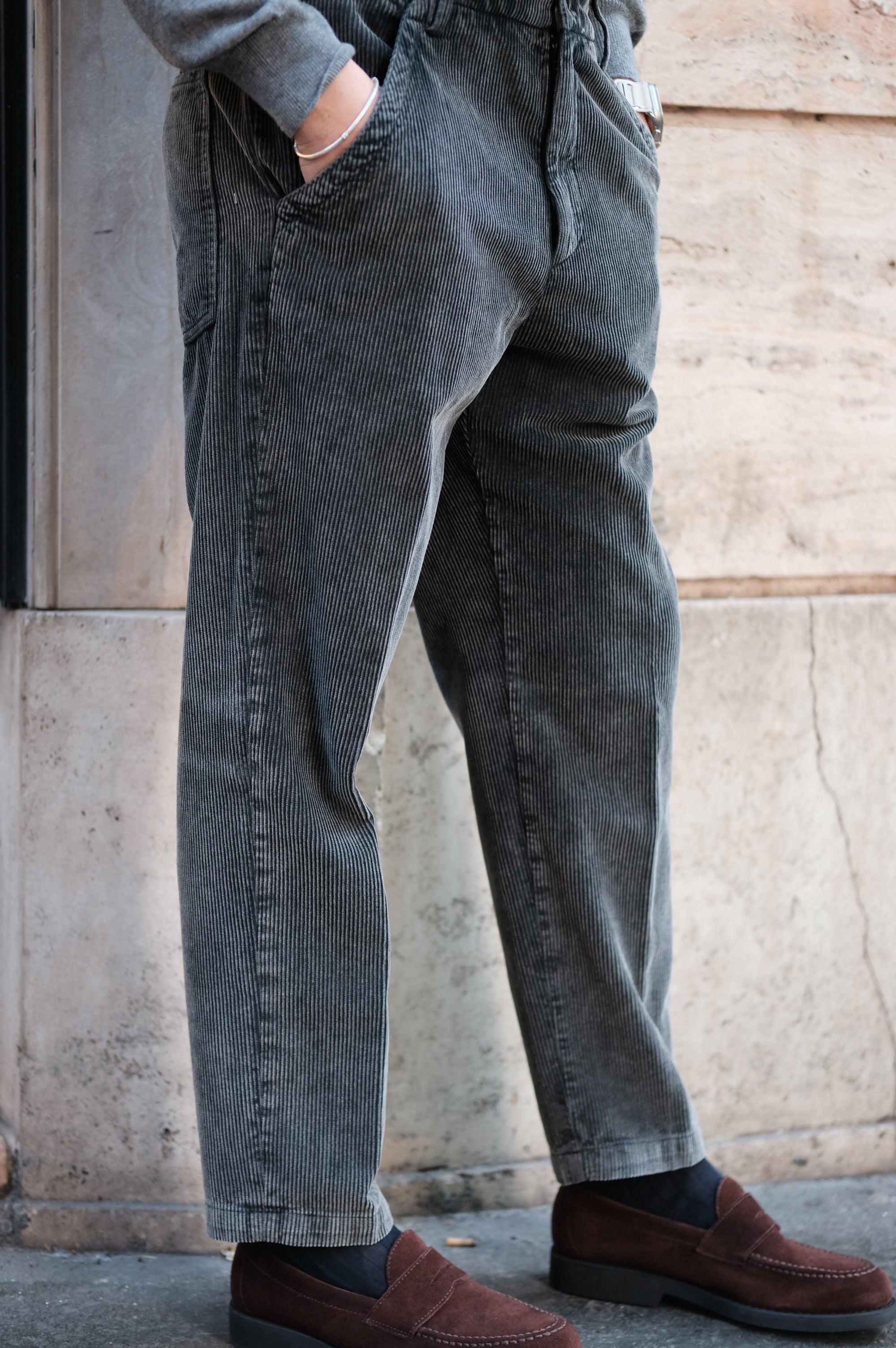 Be Able Pantalone Velluto Dylan Liquirizia