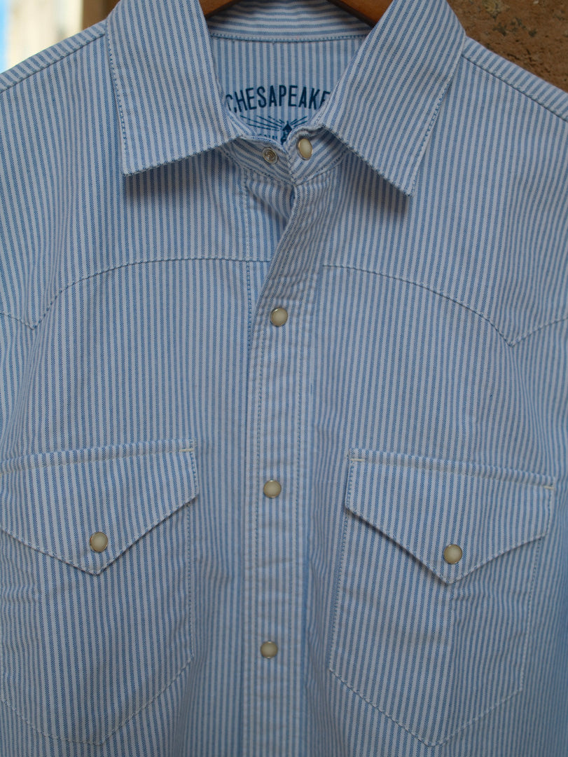 Chesapeake's Western Oxford Shirt Flagstaff Striped Sky