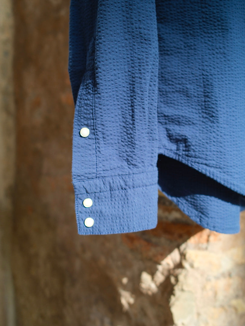 Chesapeake's Western Seersucker Shirt Flagstaff Blu