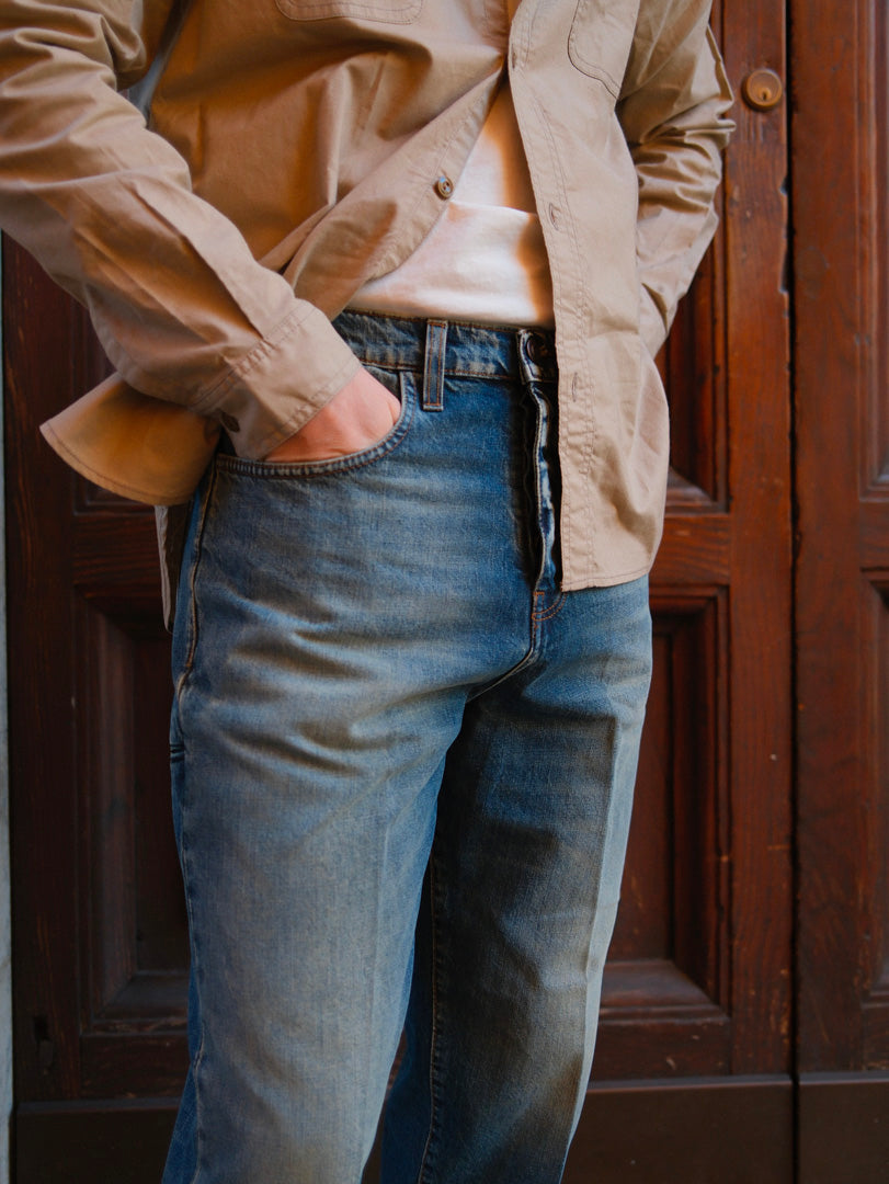Bonheur Pantalone Denim Over Osaka L./125 Sabbiato