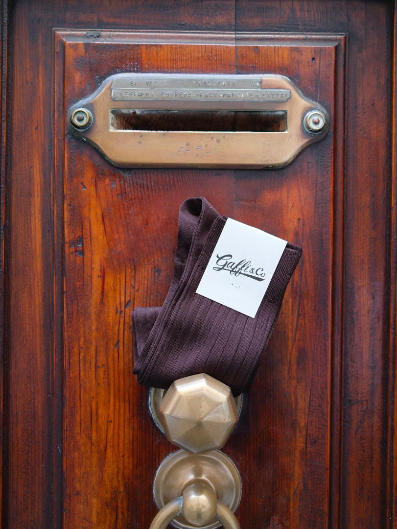 Gaffi & Co. Calza Filo di Scozia Marrone 005