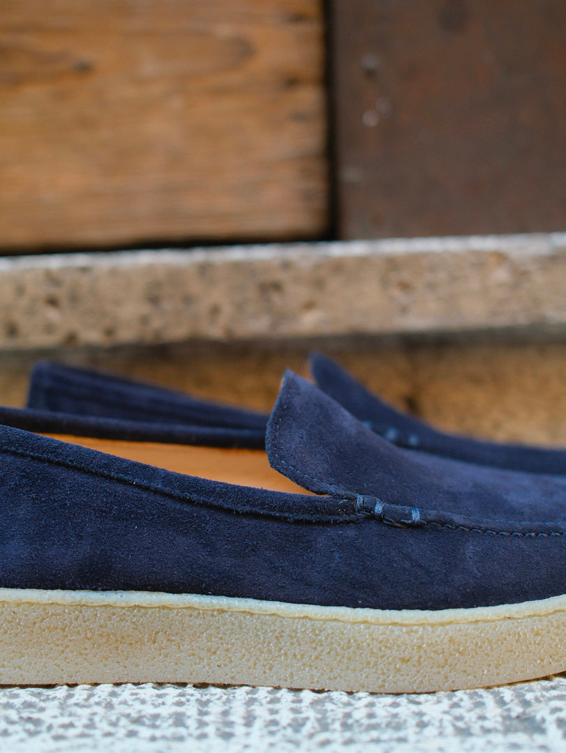 Manebì Suede Traveler Loafers Hamptons Patriot Blue