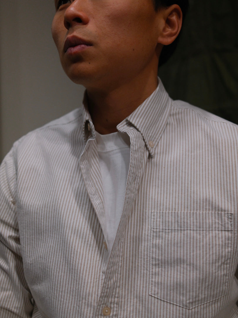 Gaffi & Co. Camicia Oxford Riga Sabbia SH101