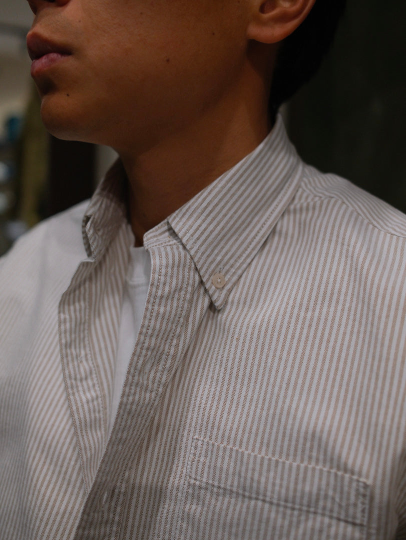 Gaffi & Co. Camicia Oxford Riga Sabbia SH101