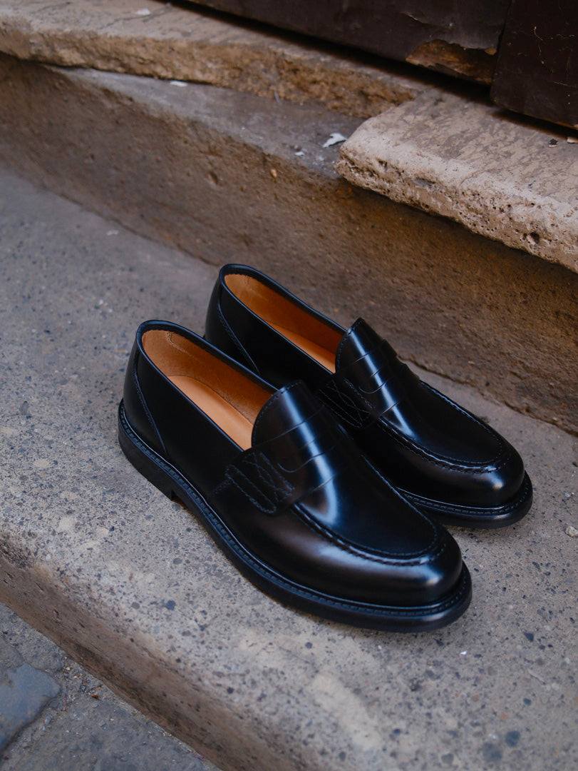 Green George x Gaffi & Co. Mocassino Polished Nero