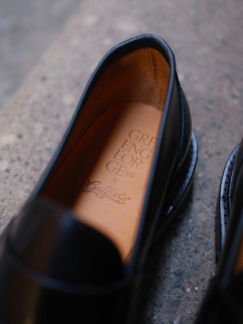 Green George x Gaffi & Co. Mocassino Polished Nero