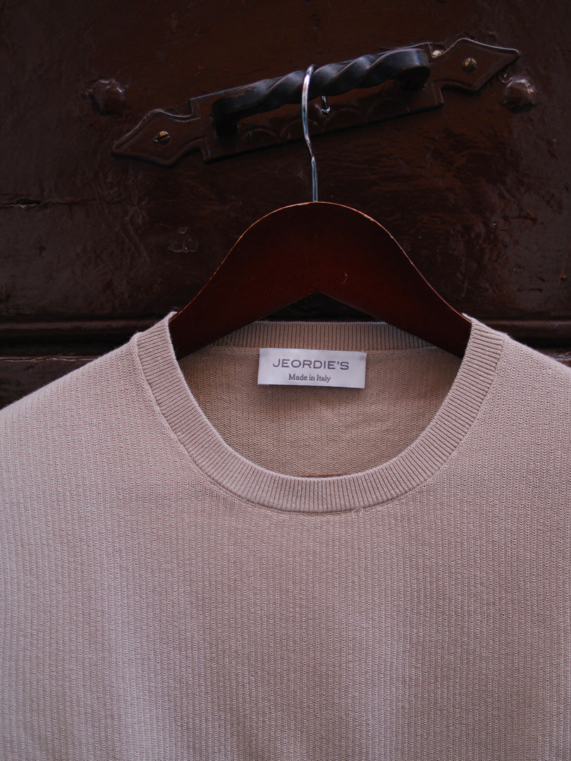 Jeordie's Maglia Girocollo MM Cotton Ice Crepe Sgranato Deserto