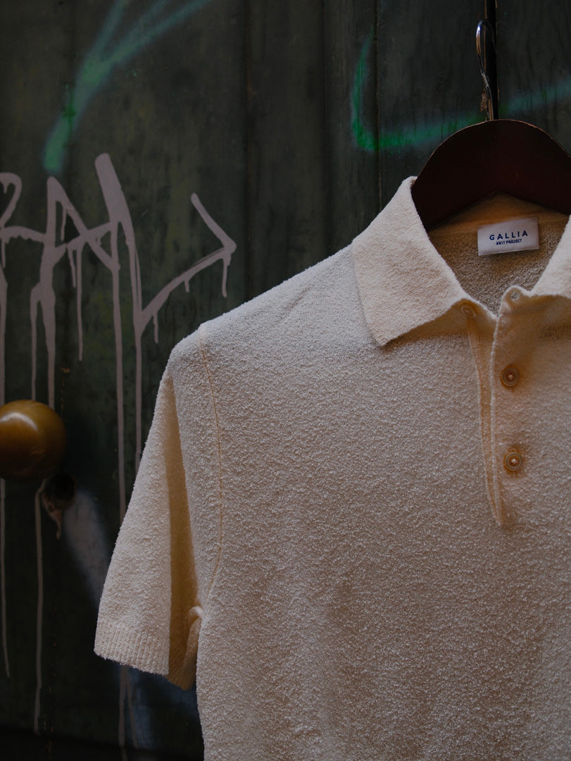 Gallia Knit Project Polo James Panna