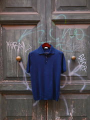 Gallia Knit Project Polo Kurt Lino/Cotone Blu NO RESO