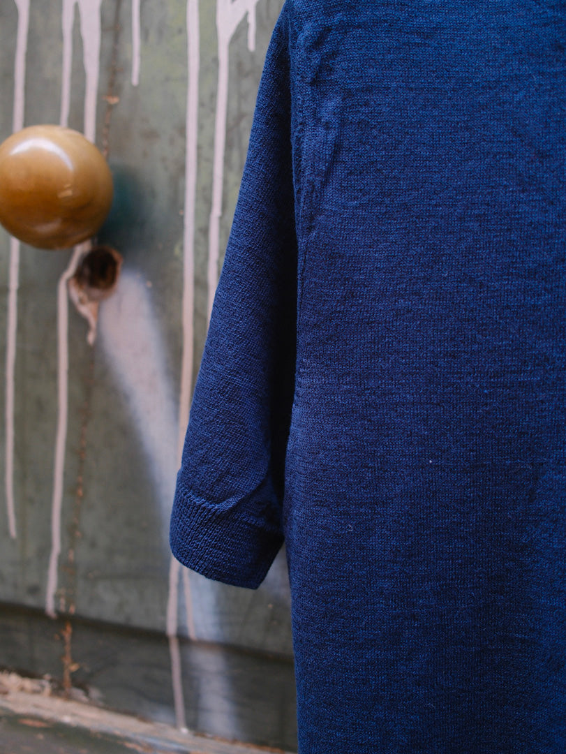 Gallia Knit Project Polo Kurt Lino/Cotone Blu