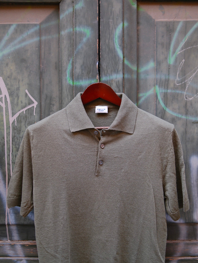 Gallia Knit Project Polo Kurt Lino/Cotone Verde
