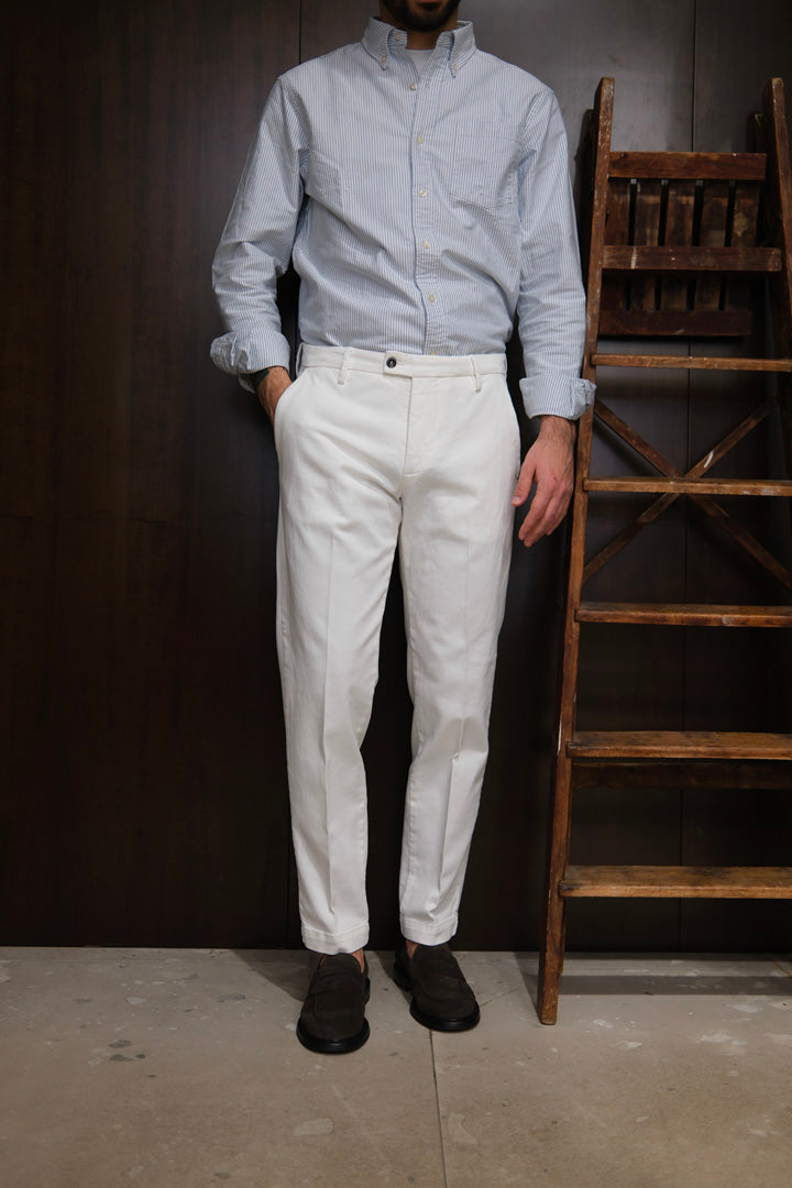 Gaffi & Co. Pantalone Canvas Panna