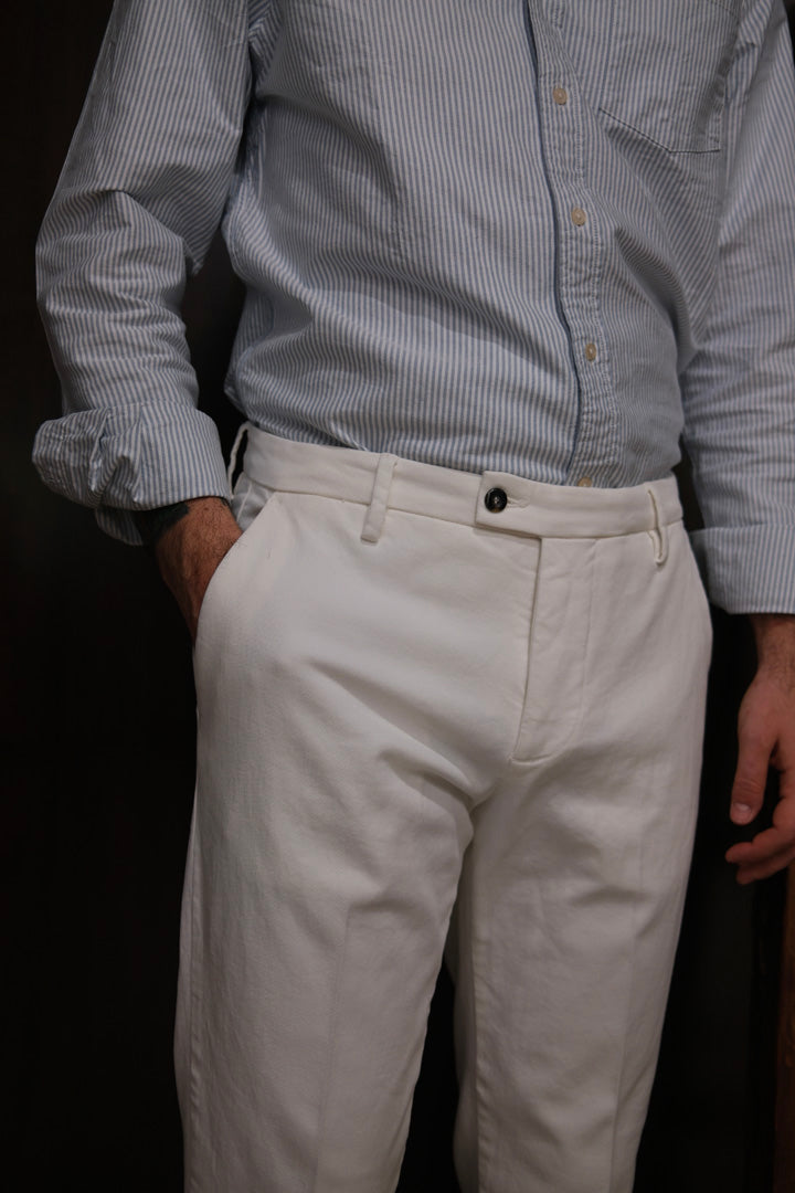 Gaffi & Co. Pantalone Canvas Panna