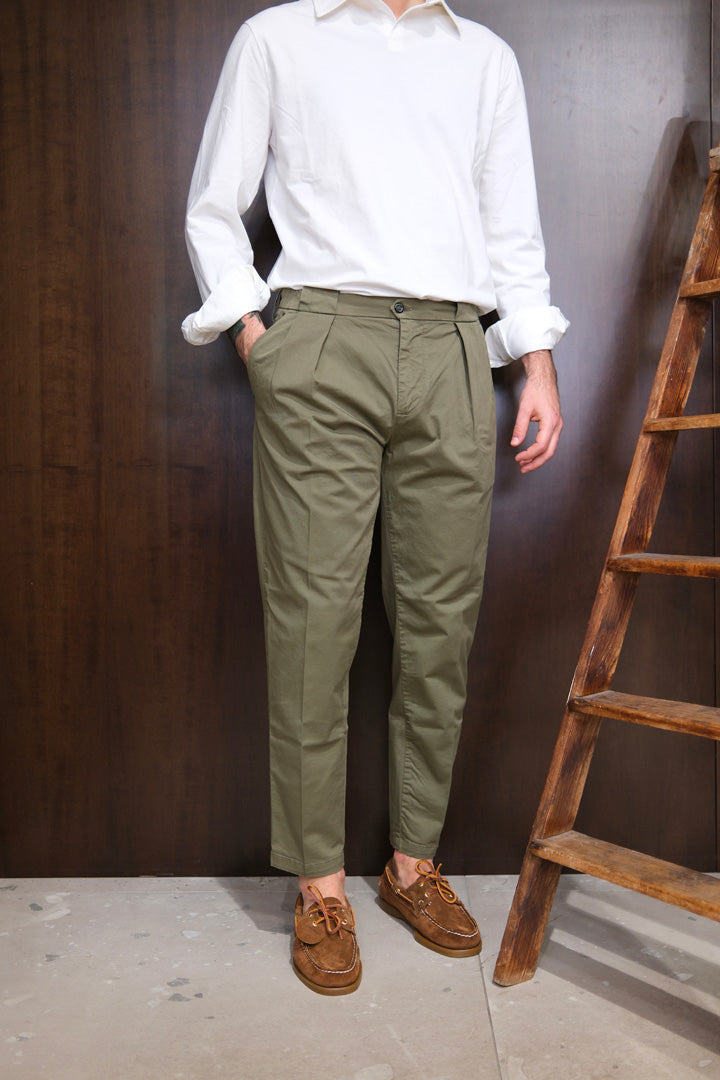 Gaffi & Co. Pantalone Osaka Pence Popeline Militare