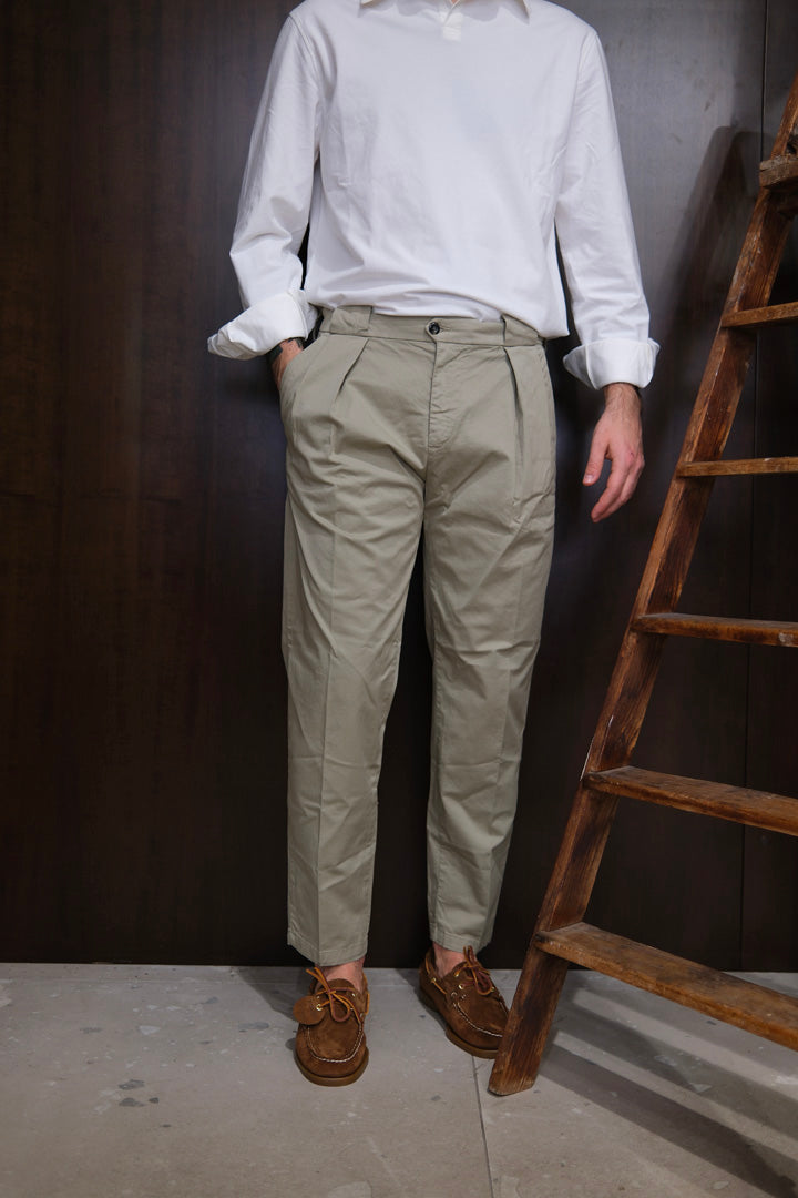 Gaffi & Co. Pantalone Osaka Pence Popeline Argilla