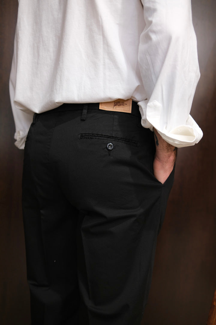 Gaffi & Co. Pantalone Osaka Pence Popeline Nero