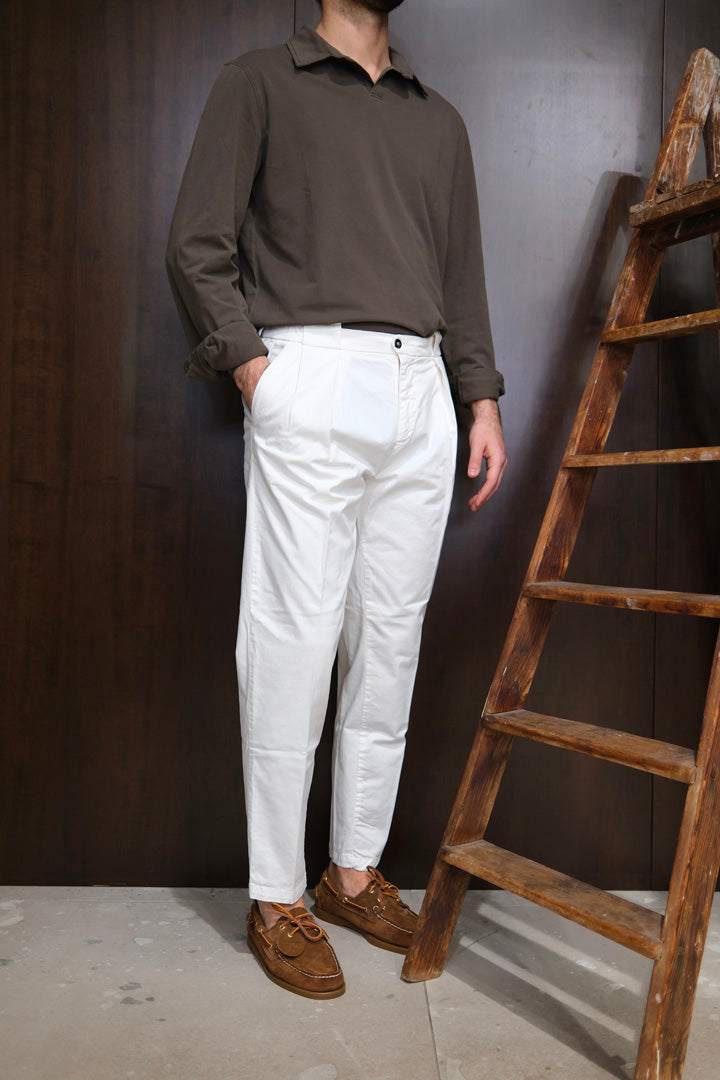 Gaffi & Co. Pantalone Osaka Pence Popeline Panna