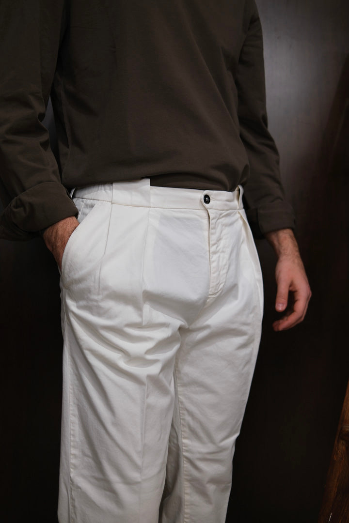 Gaffi & Co. Pantalone Osaka Pence Popeline Panna