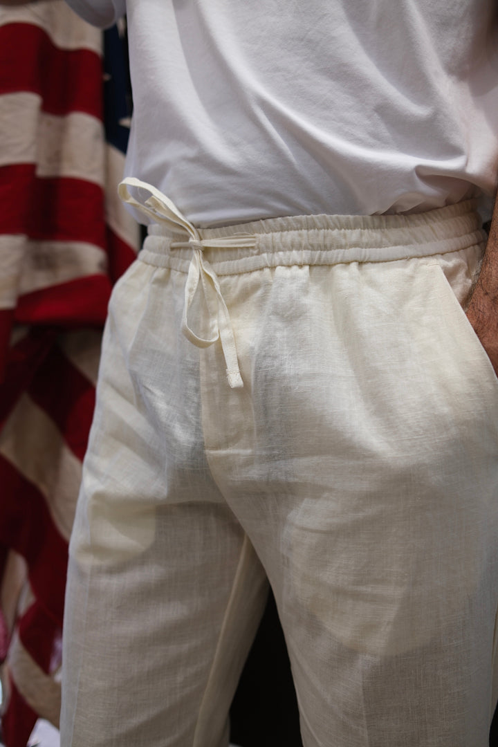 Gaffi & Co. Pantalone Jerry Lino Panna