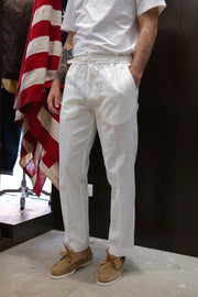 Gaffi & Co. Pantalone Jerry Lino  Bianco NO RESO