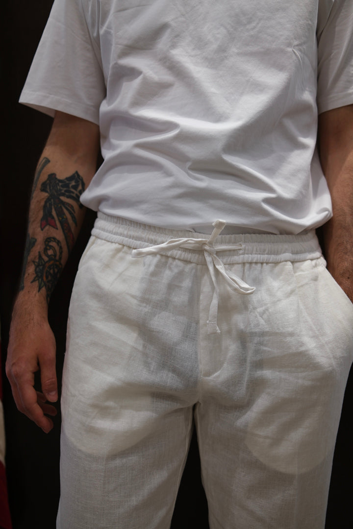 Gaffi & Co. Pantalone Jerry Lino Bianco