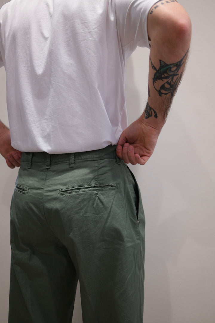 White Sand Pantalone Pence Oliva 26SU04