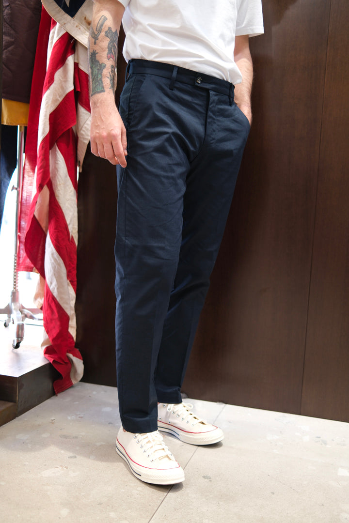 Gaffi & Co. Pantalone Cesare Lino/Cotone Navy