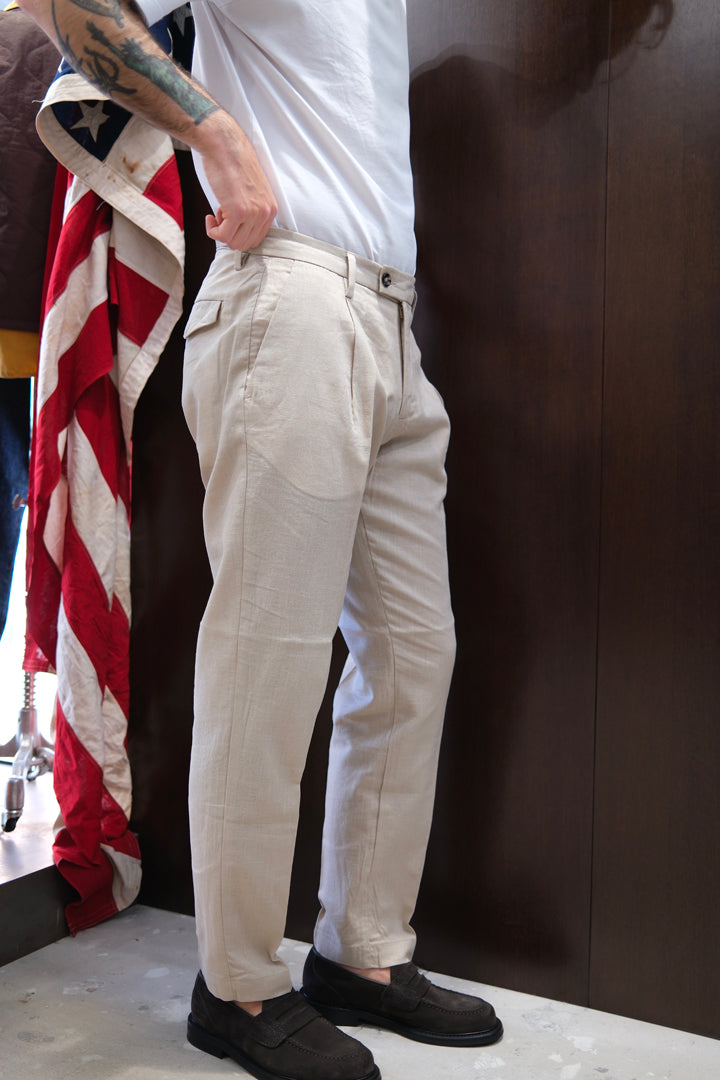 Gaffi & Co. Pantalone Dante Lino Sabbia
