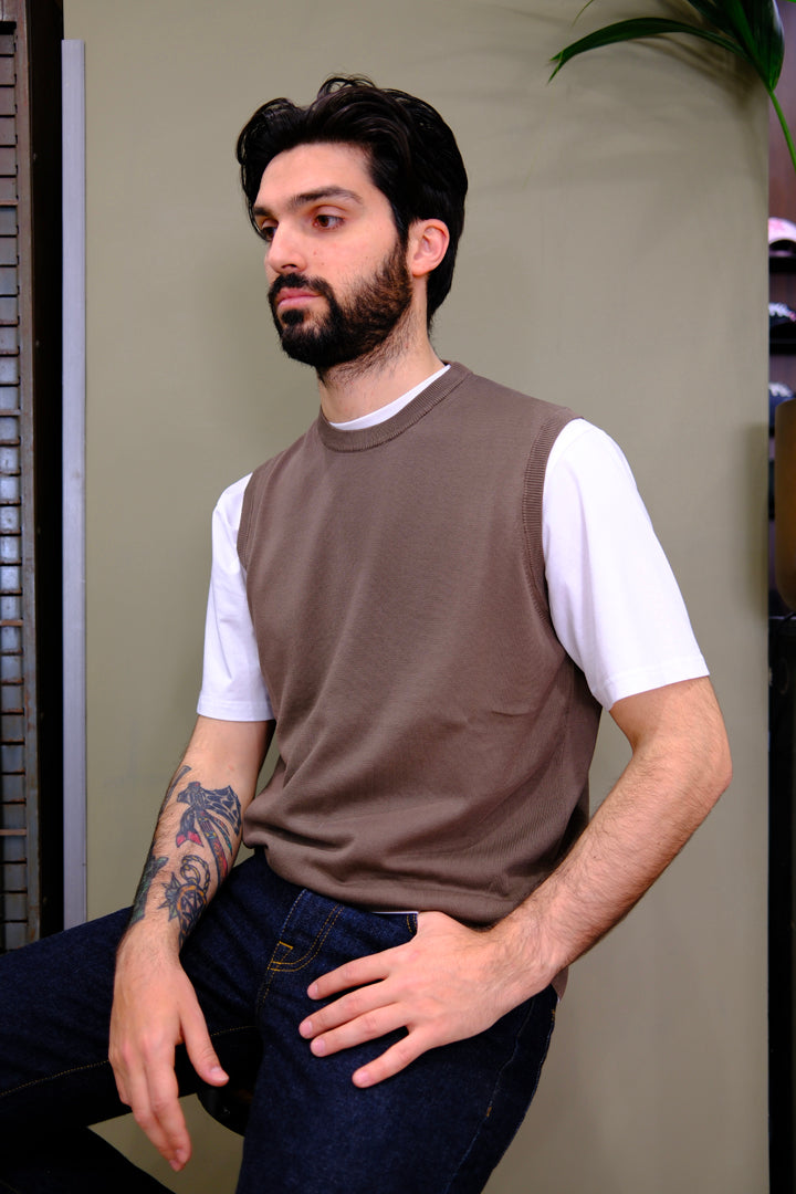 Gaffi & Co. Gilet Cotone Marrone